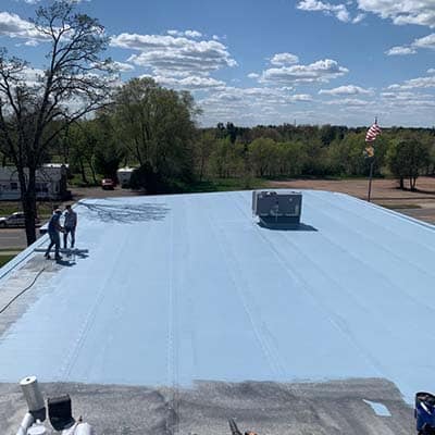 Fabric Reinforced Roof Coating - Edventure Roofing
